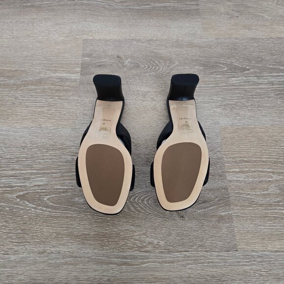 Quince Italian Leather Twist Mid Heel Mule Black Size 8 New In Box MSRP $79.90 - Picture 16 of 16